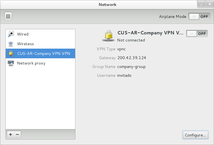 network manager vpnc gnome