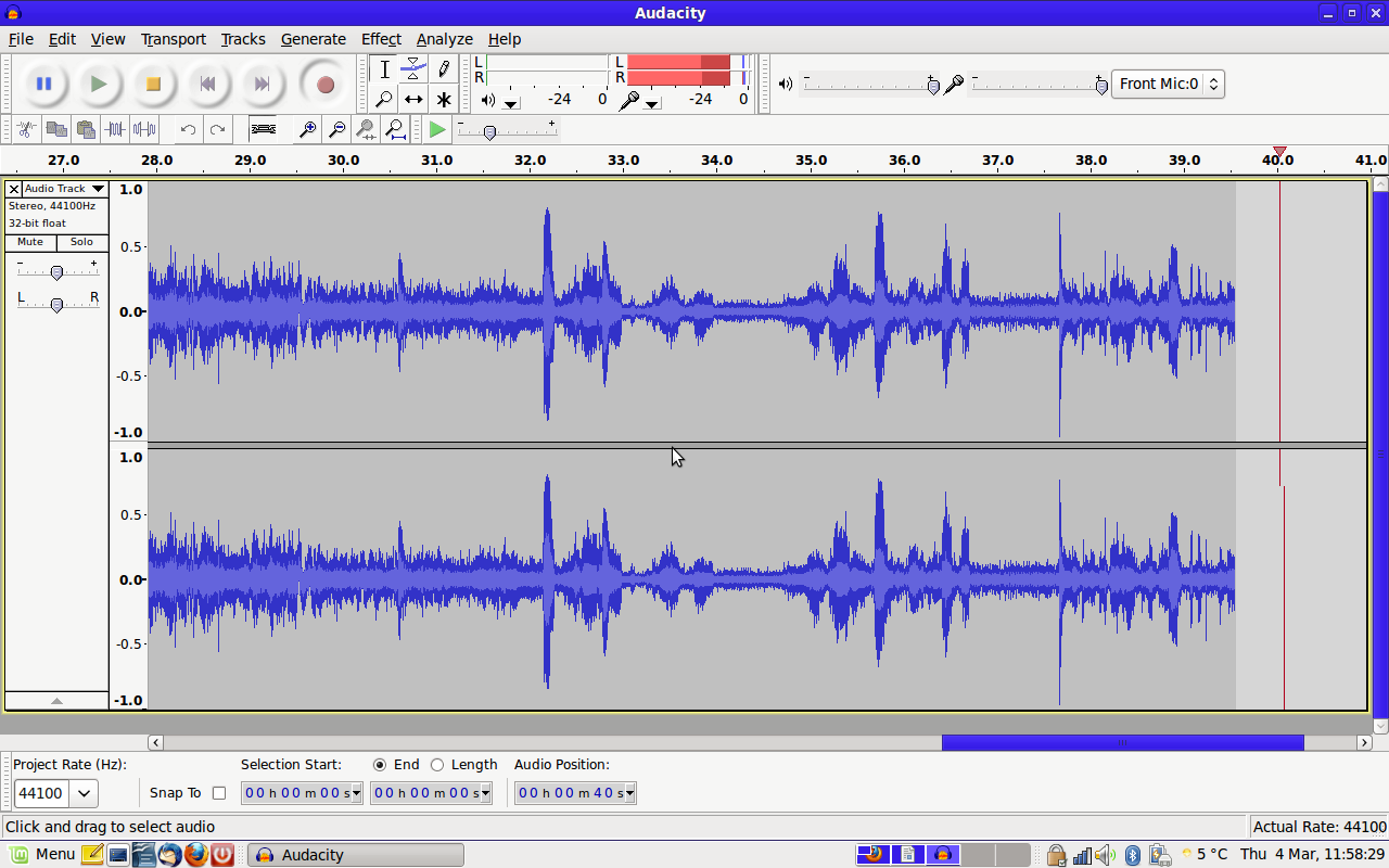 audacity multitrack recording