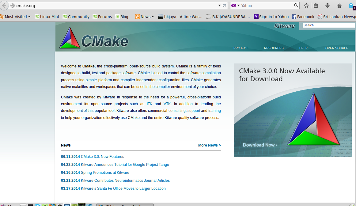 cmake set default compiler