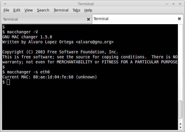 mac address emulator for linux