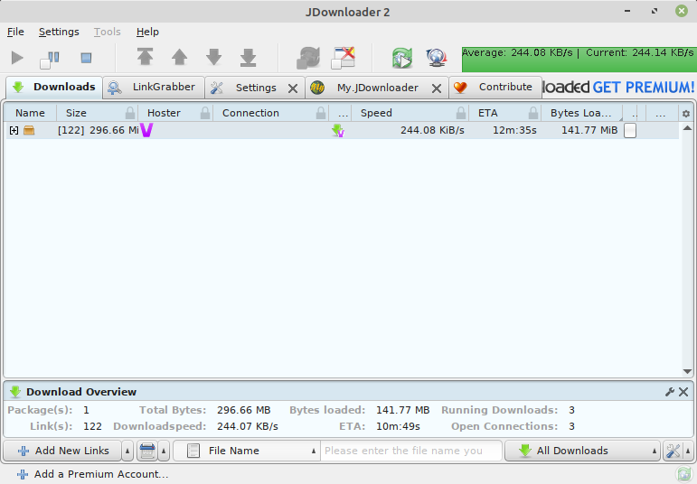 JDownloader is a free download management tool with a huge community of dev...