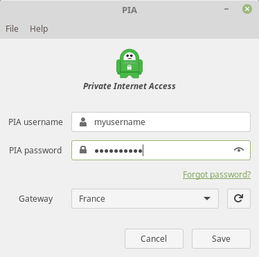 pia vpn client configuration