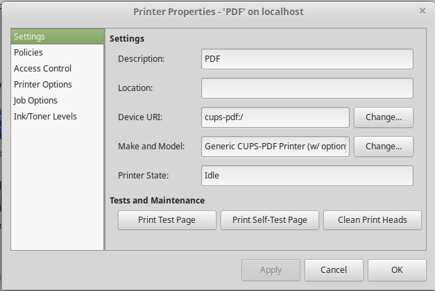 pdfwriter printer driver