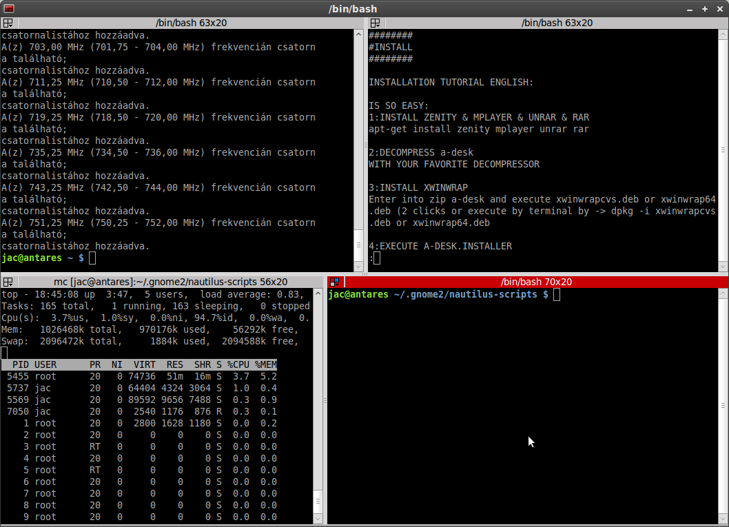 how much room to install linux on mac