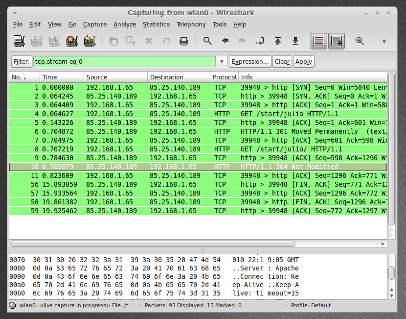 wireshark sous linux